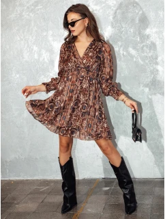 Dámské šaty jedné velikosti hnědé Dstreet model 21982054 - FashionStreet