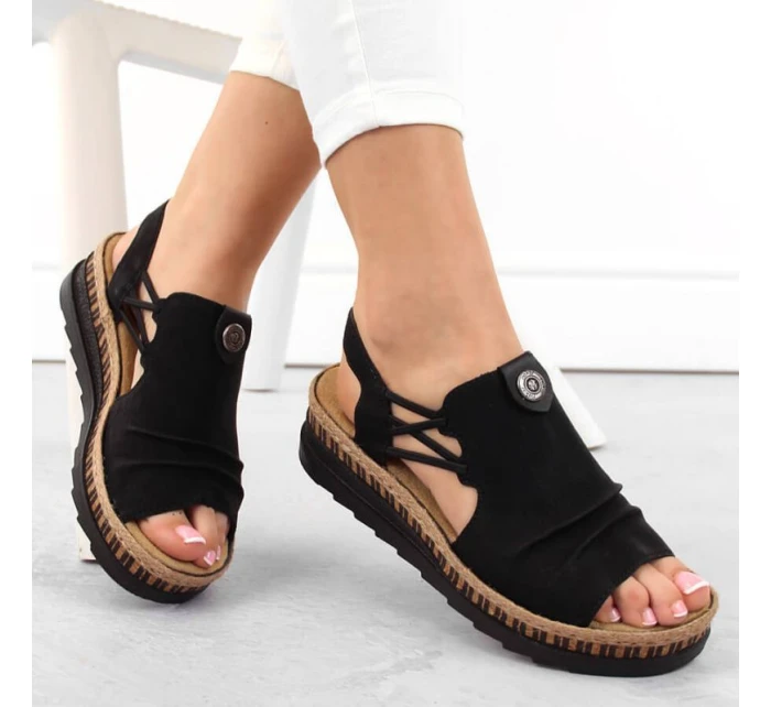 Pohodlné sandále Rieker W RKR677 black