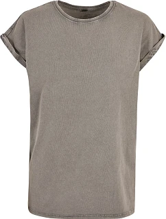 Build your Brand BY 053 Dámske tričko „Acid Wash“ 56.0053 asfaltová