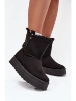 Dámské Sněhule Na Platformě S Kožíškem Černé model 21706845 - Boto Dámské Sněhule Na Platformě S Kožíškem Černé model 21706845 - Boto