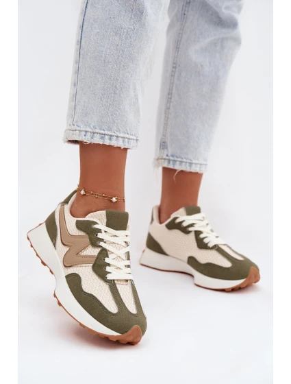 Dámské sportovní boty na platformě Zelená model 21919440 - Boto