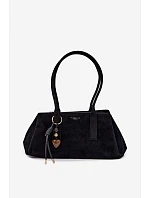 Eko semišová kabelka s přívěskem Černá model 22111620 - Flora&Co