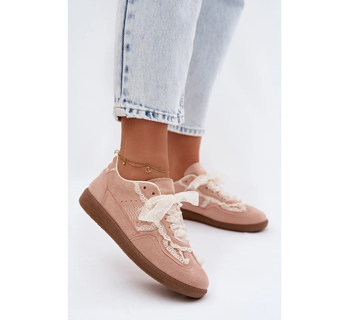 Dámské tenisky s krajkou růžové model 22107030 - Boto