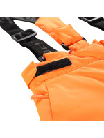 Detské lyžiarske nohavice s membránou ptx ALPINE PRO OSAGO neónovo oranžové