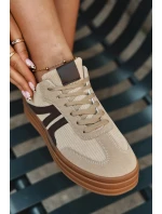 Semišové tenisky na platforme - béžové Corynelle Semišové tenisky na platforme - béžové Corynelle