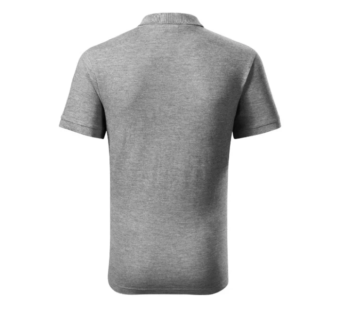 Cotton Heavy polokošile pánská tmavě šedý melír