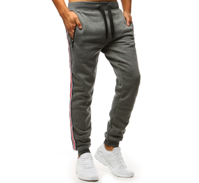 Pánske antracitové tepláky FashionStreet UX3623