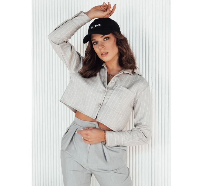 Dámská pruhovaná košile šedá Dstreet model 21972910 - FashionStreet