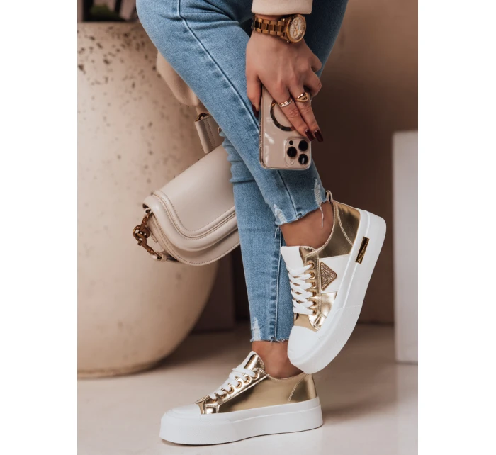 Dámske tenisky na platforme TRENDIS gold FashionStreet ZY0702