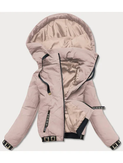 Svetlo béžová dámska bunda "bomber" (B8098-51)