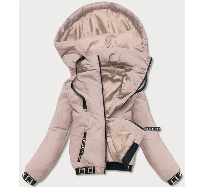 Svetlo béžová dámska bunda "bomber" (B8098-51)