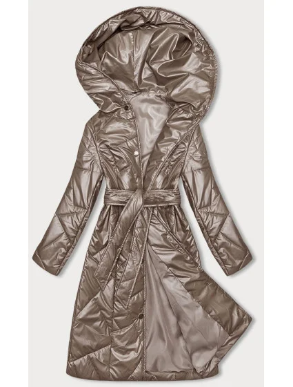 Prošívaná bunda v barvě cappuccino na model 18846310 - S'WEST