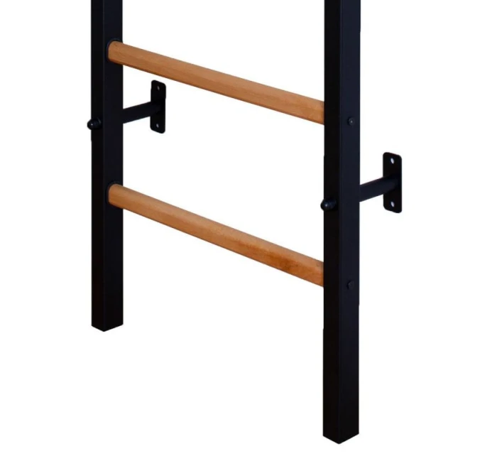 DREVENO-KOVOVÝ GYMNASTICKÝ REBRÍK NA 4 ÚCHOPY S DREVENOU TYČOU BENCHK 211B