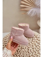 Dziecięce Ocieplane Botki Śniegowce Różowe Gooby