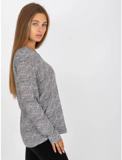 Blúzka D73771M10971AEN čiernobiela
