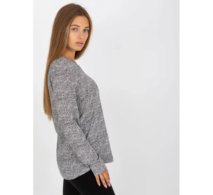 Blúzka D73771M10971AEN čiernobiela