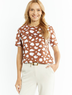 Monnari Trička Bavlněné tričko se vzorem Multi Brown