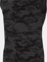 Pánske tričko bez rukávov D4L20 TSM306M Khaki black- 4F