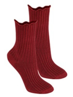 Netlačiace dámske rebrované ponožky W.996