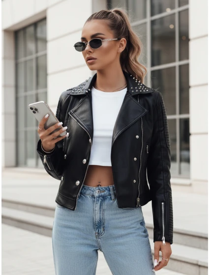 Dámská kožená bunda ramones black Dstreet model 21973528 - FashionStreet