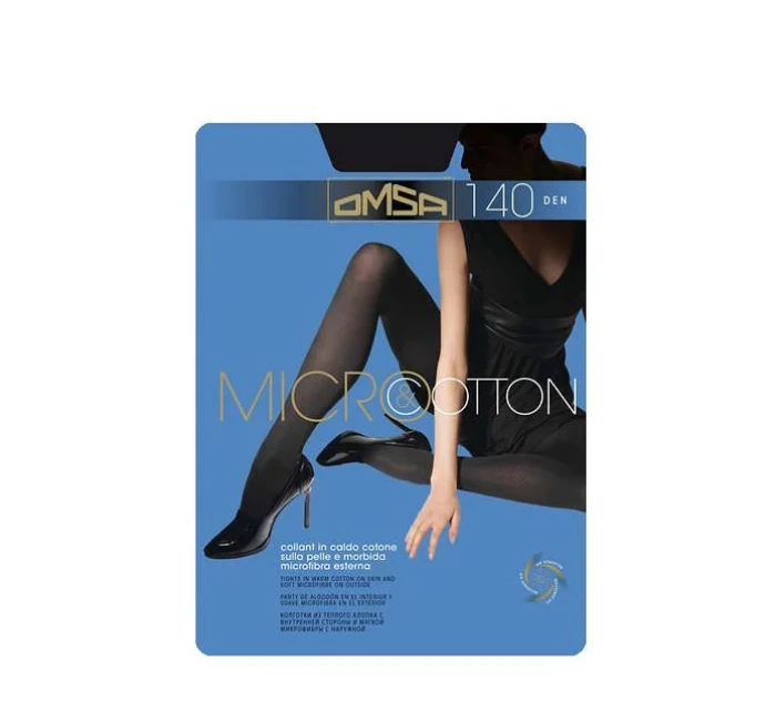 Dámske pančuchové nohavice Omsa Micro & Cotton 140 deň