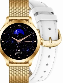 Inteligentné hodinky Gravity White Gold 2 Stripes GT25-2 PRO