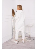 Hrejivá súprava s dlhou mikinou ecru