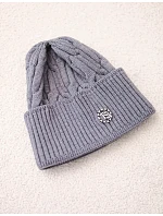 Dámská čepice z viskózy s žebrovaným vzorem grey Dámská čepice z viskózy s žebrovaným vzorem grey