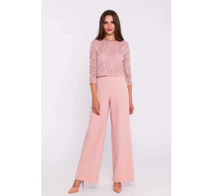 Dámsky overal S381 Powder Pink - Stylove