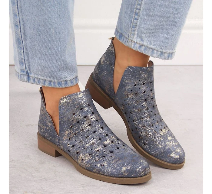 Dámska obuv W SA62-102 SAN12D blue - M.Daszynski Dámska obuv W SA62-102 SAN12D blue - M.Daszynski