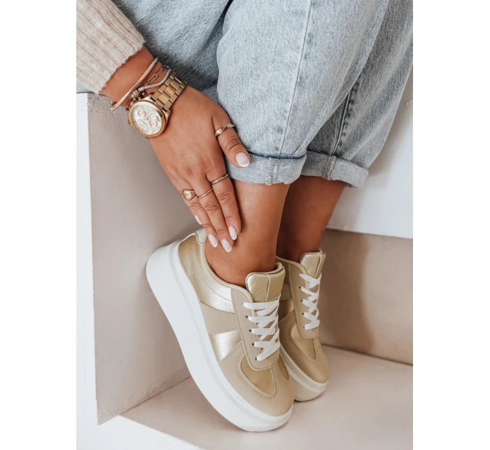 Dámske tenisky na platforme MODNIKKI gold FashionStreet ZY1004