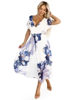 Vzdušné midi šaty s obálkovým výstřihem a velkým květinovým vzorem v model 21819836 - numoco basic