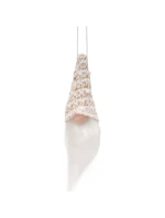 DEKORATÍVNY PRÍVESOK SANTA CLAUS 11CM FLITRE BIELA