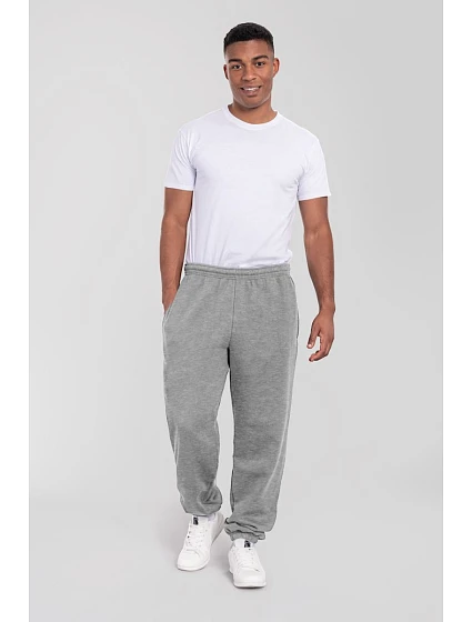 Fruit of the Loom Iconic Premium Joggingové nohavice s elastickými manžetami z hrubej bavlny 16.4056, atletická melírovaná farba Fruit of the Loom Iconic Premium Joggingové nohavice s elastickými manžetami z hrubej bavlny 16.4056, atletická melírovaná farba