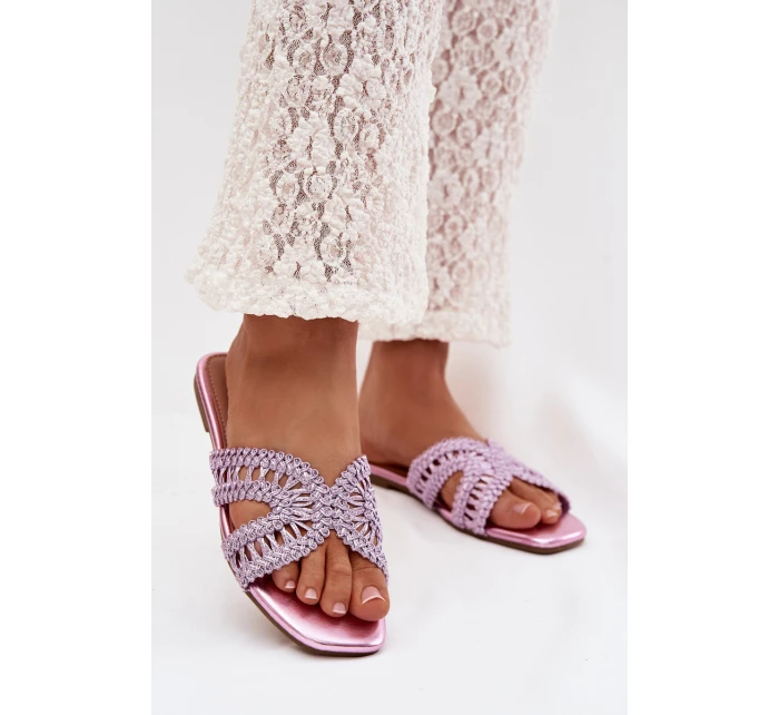 Dámské ploché fialové pantofle model 22031993 - Boto