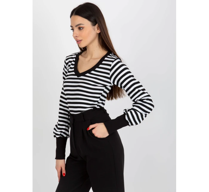 Bluzka RV BZ model 21786303 czarno biały - FPrice Bluzka RV BZ model 21786303 czarno biały - FPrice