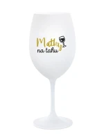 MATKY NA TAHU - bílá sklenice na víno 350 ml