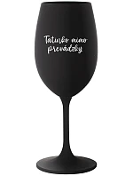Táta je z cesty - čierny pohár na víno 350 ml