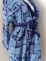 VÝPREDAJ - Detský froté župan modrý so vzorom - Vestis