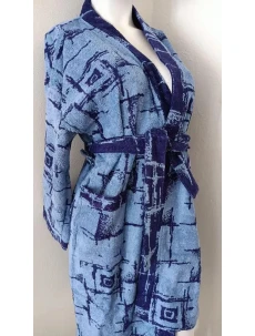 VÝPREDAJ - Detský froté župan modrý so vzorom - Vestis