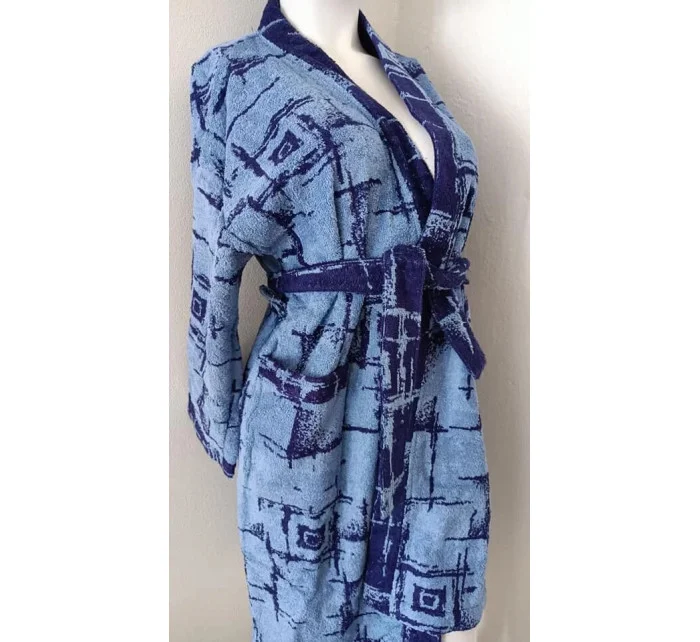 VÝPREDAJ - Detský froté župan modrý so vzorom - Vestis