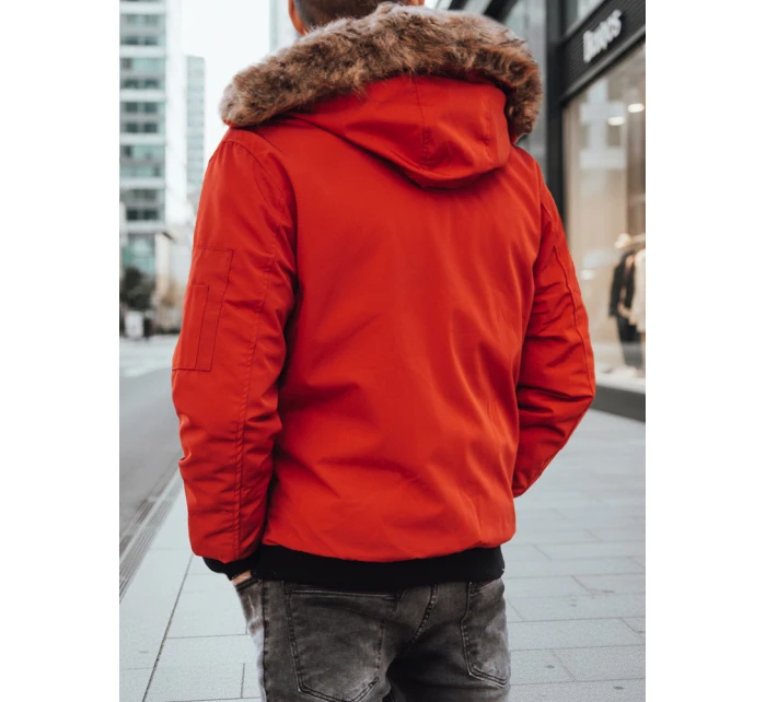 Pánská zimní bunda červená Dstreet model 21962237 - FashionStreet Pánská zimní bunda červená Dstreet model 21962237 - FashionStreet