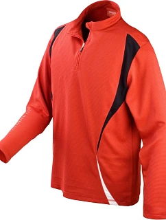S Tréninkový top s zip s dlouhým rukávem 29. model 22426448 - Spiro