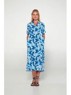 Vamp - Dlhý kaftan s potlačou 20446 - Vamp