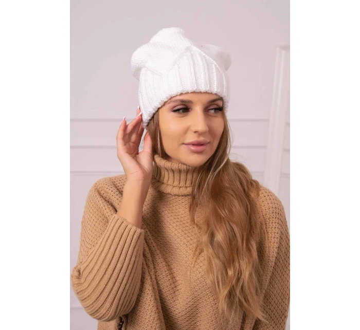 Dámská čepice Liliana model 18752203 bílá - K-Fashion Dámská čepice Liliana model 18752203 bílá - K-Fashion