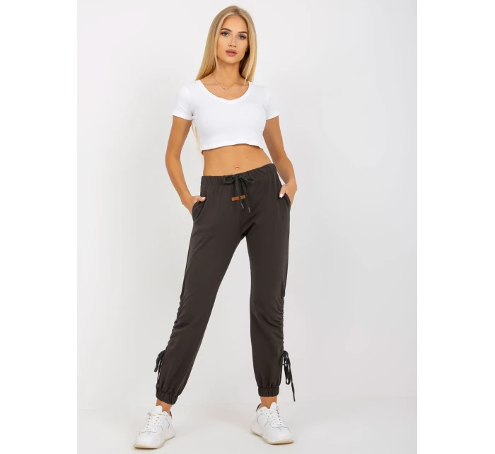 Tepláky RV DR 7943.19 tmavá khaki