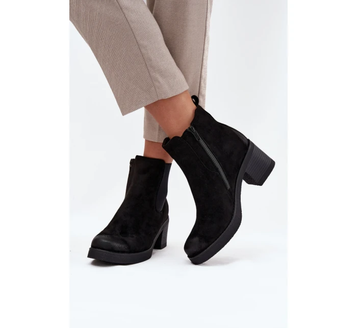 Dámské boty model 21413433 černé Step in style - SWEET SHOES Dámské boty model 21413433 černé Step in style - SWEET SHOES