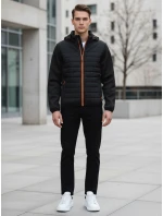 Pánska prechodná prešívaná bunda čierna FashionStreet TX3785