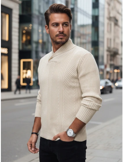 Pánsky béžový sveter FashionStreet WX2258z