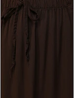 Dámska maxi sukňa s elastickým pásom hnedá FashionStreet CY0515 Dámska maxi sukňa s elastickým pásom hnedá FashionStreet CY0515